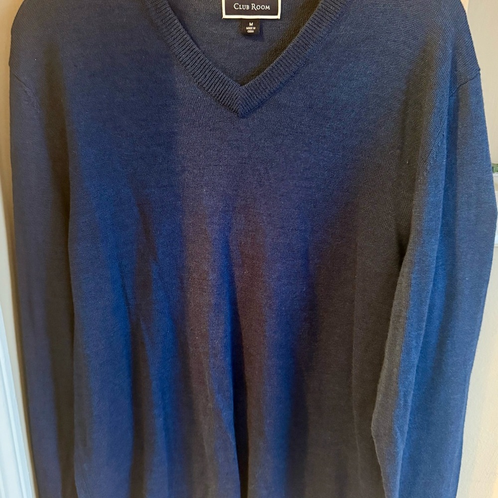 Club Room Blue V-Neck Sweater